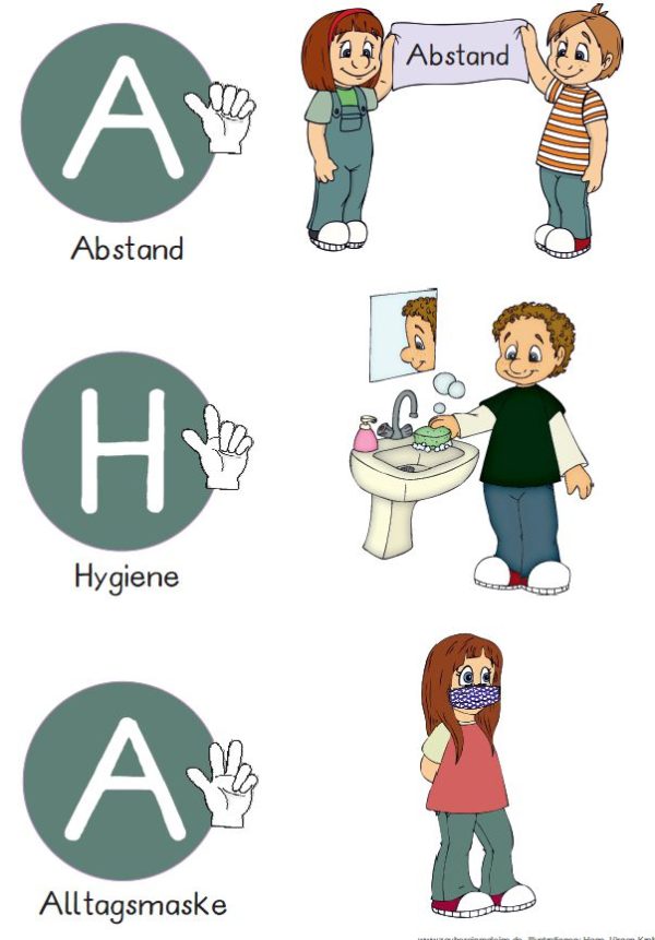 Mein erstes Sachheft: AHA Regeln Kinder + AHA Plakat