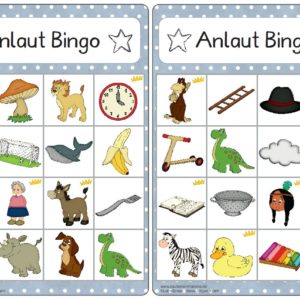20 Anlaut-Bingo Vorlagen