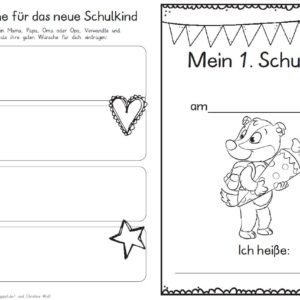 Erster Schultag – Hausaufgabenheftchen 2020 - Dachs