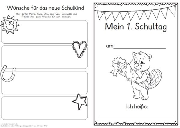 Erster Schultag – Hausaufgabenheftchen 2020 - Biber