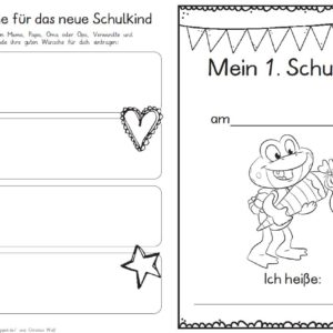 Erster Schultag – Hausaufgabenheftchen 2020 - Frosch