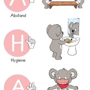 Aushang AHA Regeln DIN A4: Koalas
