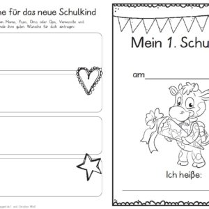 Erster Schultag – Hausaufgabenheftchen 2020 - Kuh