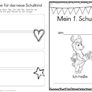 Erster Schultag – Hausaufgabenheftchen 2020 - Lama