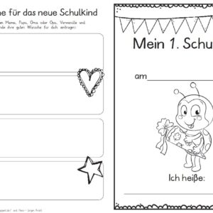 Erster Schultag – Hausaufgabenheftchen 2020 - Marienkäfer