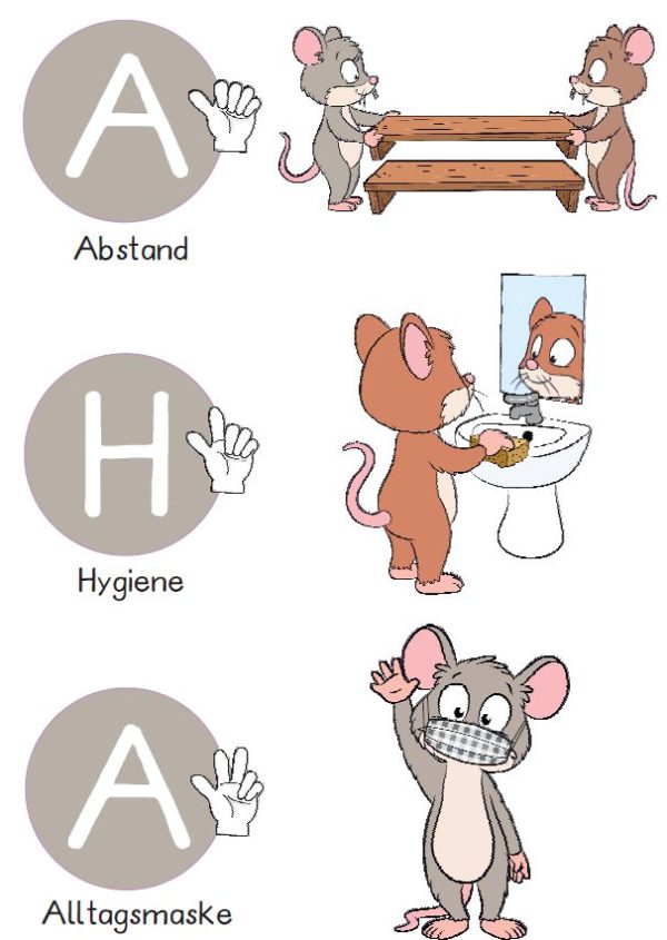 Aushang AHA Regeln DIN A4:  Maus