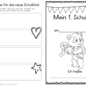 Erster Schultag – Hausaufgabenheftchen 2020 - Panda