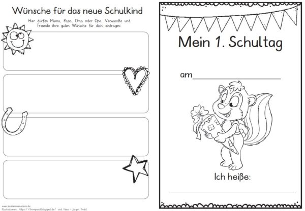 Erster Schultag – Hausaufgabenheftchen 2020 - Stinktier