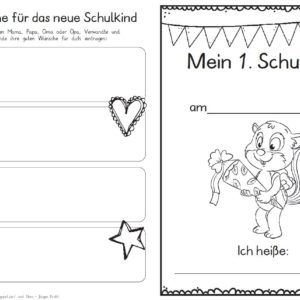 Erster Schultag – Hausaufgabenheftchen 2020 - Streifenhörnchen