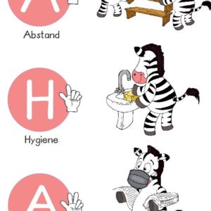 Aushang AHA Regeln DIN A4: Zebra