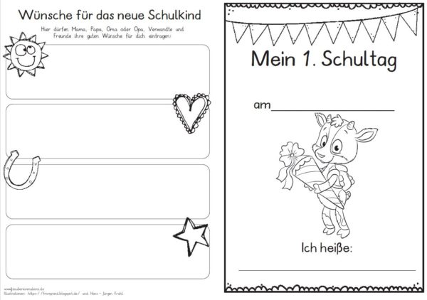 Erster Schultag – Hausaufgabenheftchen 2020 - Ziege