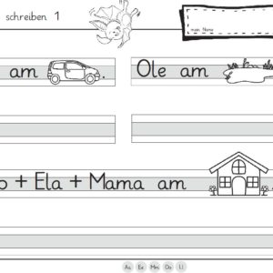 lesen und schreiben - 10 Kopiervorlagen für die ersten Schulwochen (Fledermaus)