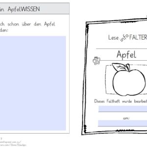 Lese(info)falter Apfel - interaktive pdf Datei