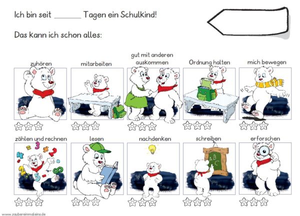 Das kann ich schon - Selbsteinschätzungsbogen / Eisbären