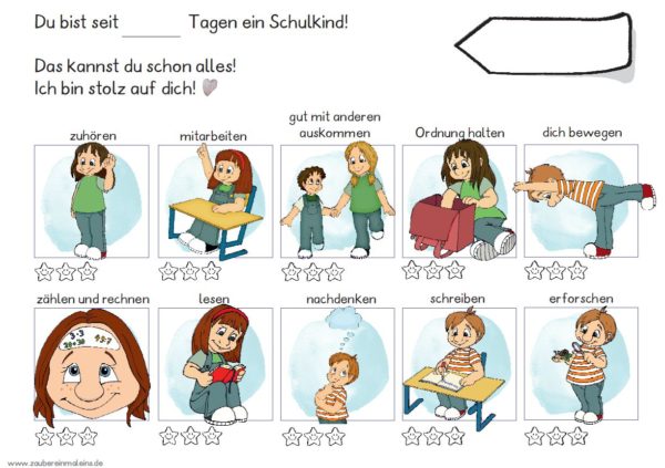 Das kann ich schon - Selbsteinschätzungsbogen / Kinder