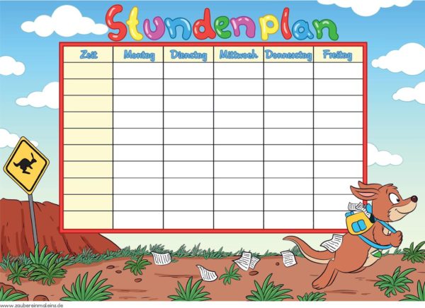 Stundenplan Känguru