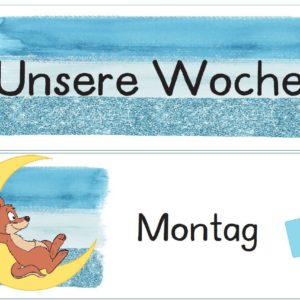 Wochentage Känguru