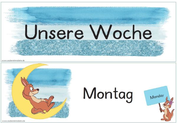 Wochentage Känguru