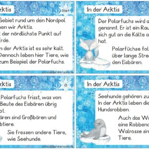Leseweg: In der Arktis- 12 Stationen (auch interaktive Übungen)
