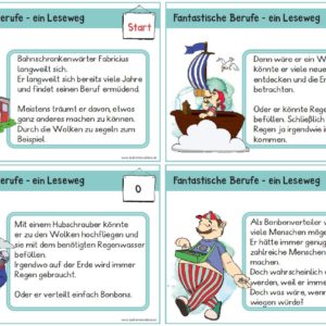 Fantastische Berufe - ein Leseweg mit 12 Stationen