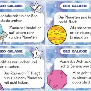 Leseweg: Geo Galaxie- 12 Stationen (auch interaktiv)