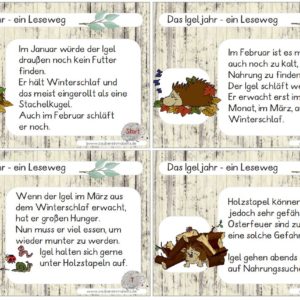 Leseweg: Das Igeljahr - 12 Stationen