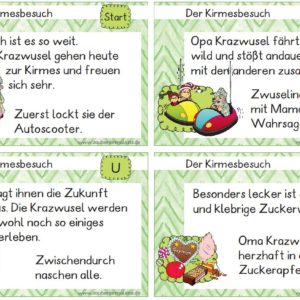 Leseweg: Der Kirmesbesuch - Krazwusel - Leseweg 12 Stationen (auch interaktiv)