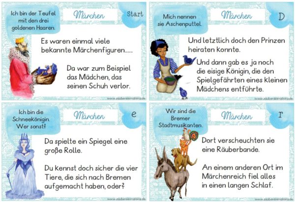 Leseweg: Märchen - 20 Stationen (auch interaktiv)