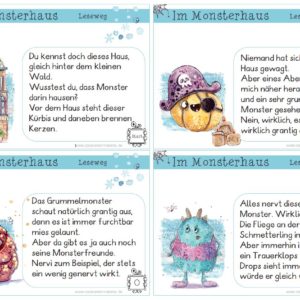 Leseweg: Im Monsterhaus- 12 Stationen