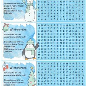 Winterorakel - Wichtelorakel - Wortsuchspiel