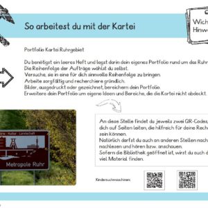 Portfoliokartei: Das Ruhrgebiet - Distanzlernen und Präsenzunterricht
