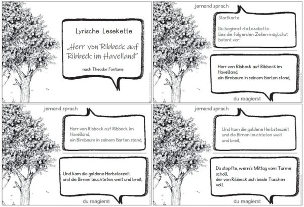 Lyrische Lesekette: Herr von Ribbeck auf Ribbeck