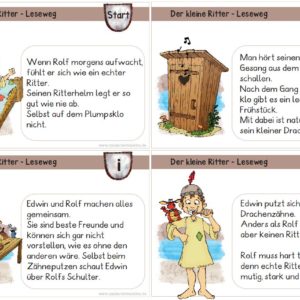 Leseweg: Der kleine Ritter- 12 Stationen