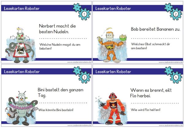 Lesekarten Roboter
