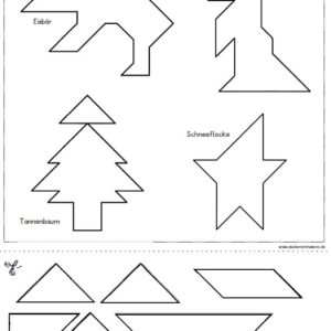 Winter Tangram - Arbeitsblatt