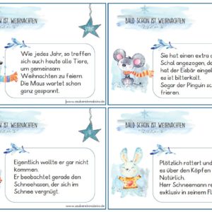 Weihnachtsweg- Leseweg mit 12 Stationen