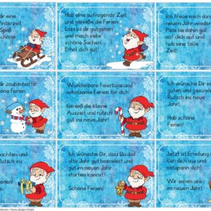 Minikärtchen für die Weihnachtsferien - Wichtelgruß