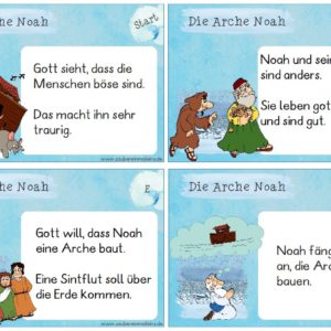 Leseweg: Die Arche Noah - Leseweg 12 Stationen (auch interaktiv)