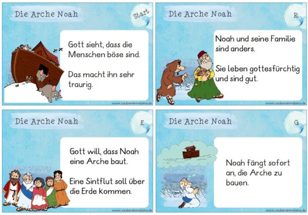 Leseweg: Die Arche Noah - Leseweg 12 Stationen (auch interaktiv)