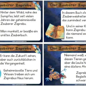 Leseweg: Der Zauberer Zaprebu - Leseweg 12 Stationen (auch interaktiv)