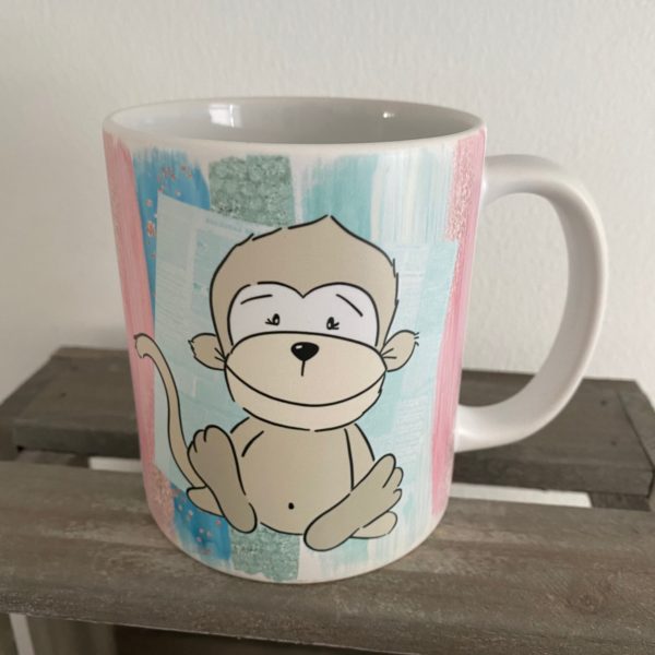 Keramiktasse satin: Lächeln