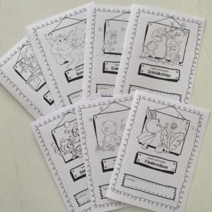 7 Falthefte: Lesen und malen mit den Klassenmaskottchen Teil 1