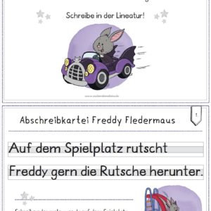 Freddy Fledermaus Abschreibkartei