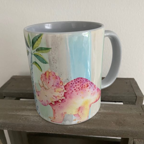 Keramiktasse Hochglanz: Dinos