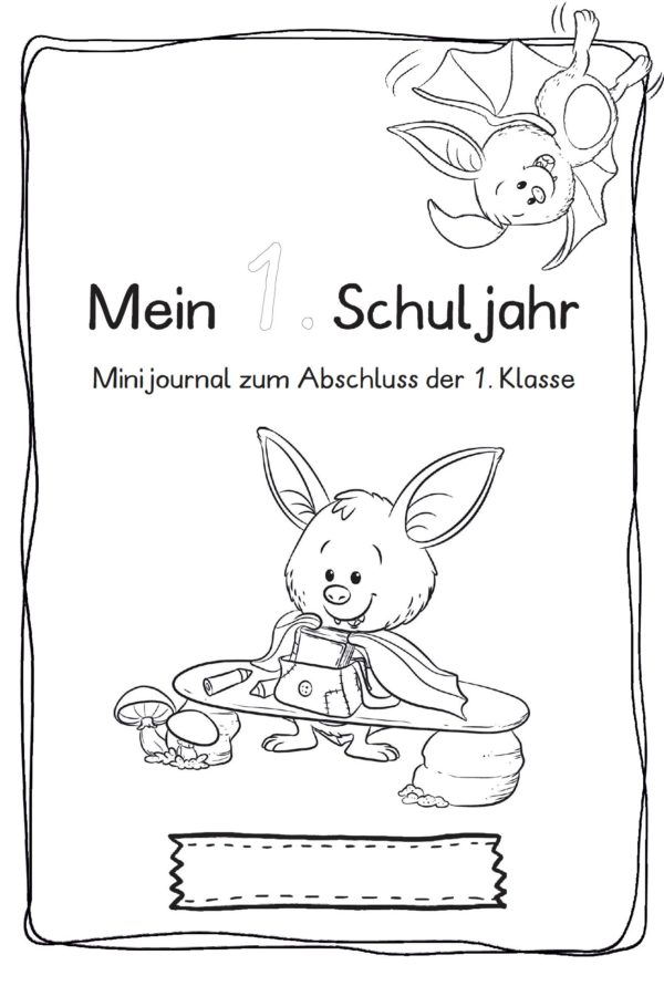 Miniabschlussjournal zum Ende des 1. Schuljahres - Fledermausversion