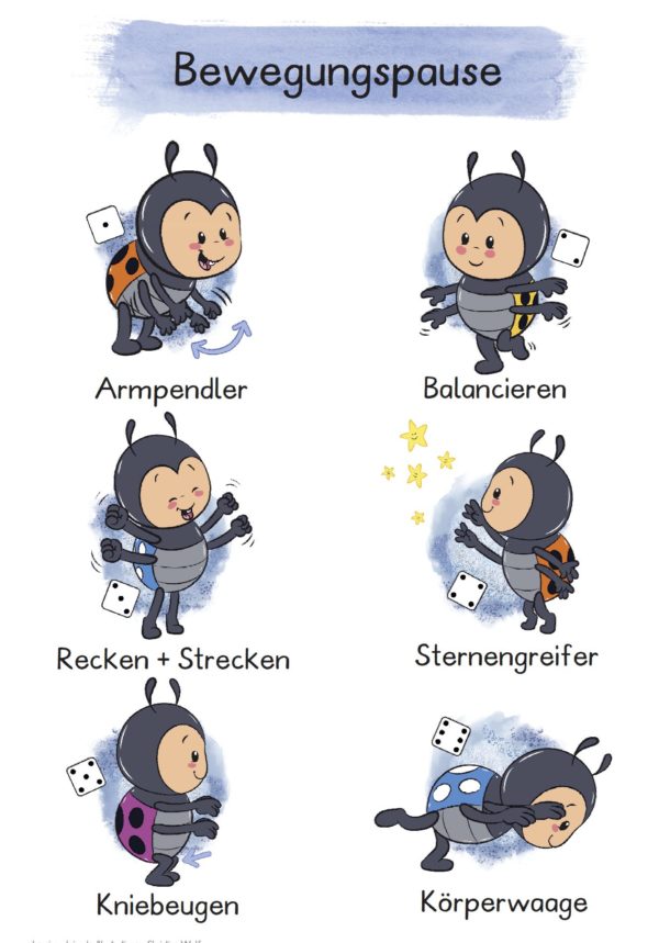Bewegungsplakat Marienkäfer