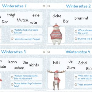Wintersätze - kleine Kartei für die Freiarbeit