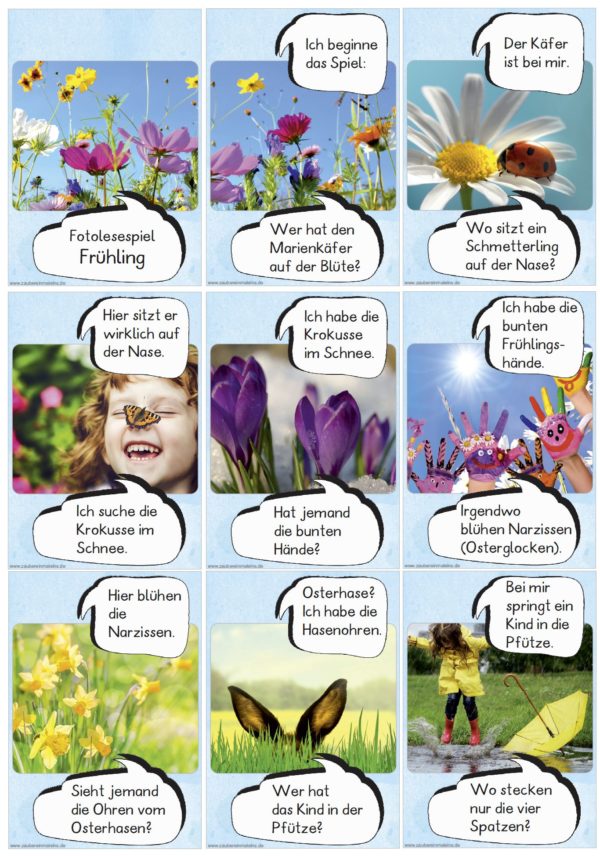 Fotolesespiel Frühling
