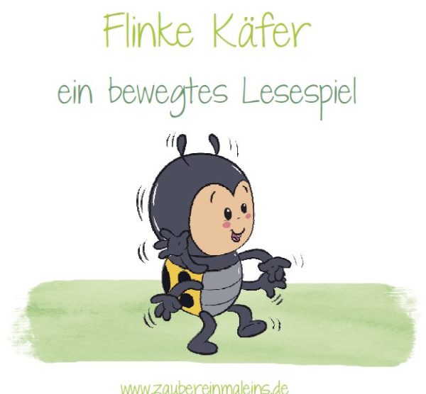Bewegtes Lesespiel: Flinke Käfer