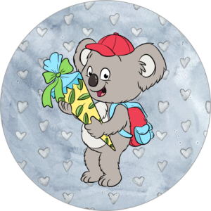 Buttonvorlage Einschulung Koala